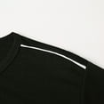 thumbnail image 6 of Men Solid Color Crew Neck Zipper Short Sleeve Tops Classic Basiclayer T-Shirt Pullover Blouses, 6 of 8