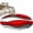 Red Black Gray, variant on Red Grey Ombre Large Area Rugs for Bedroom Living Room, Soft Non Slip Carpet Bedside Rug, Abstract Modern Moire Art Geometric Round Floor Cover Kitchen Accent Rug 3.3' for Dining Room/Office