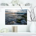 thumbnail image 1 of Vagues Blanches Frappant le Rivage Rocheux - Grande Impression sur Toile, 1 of 3