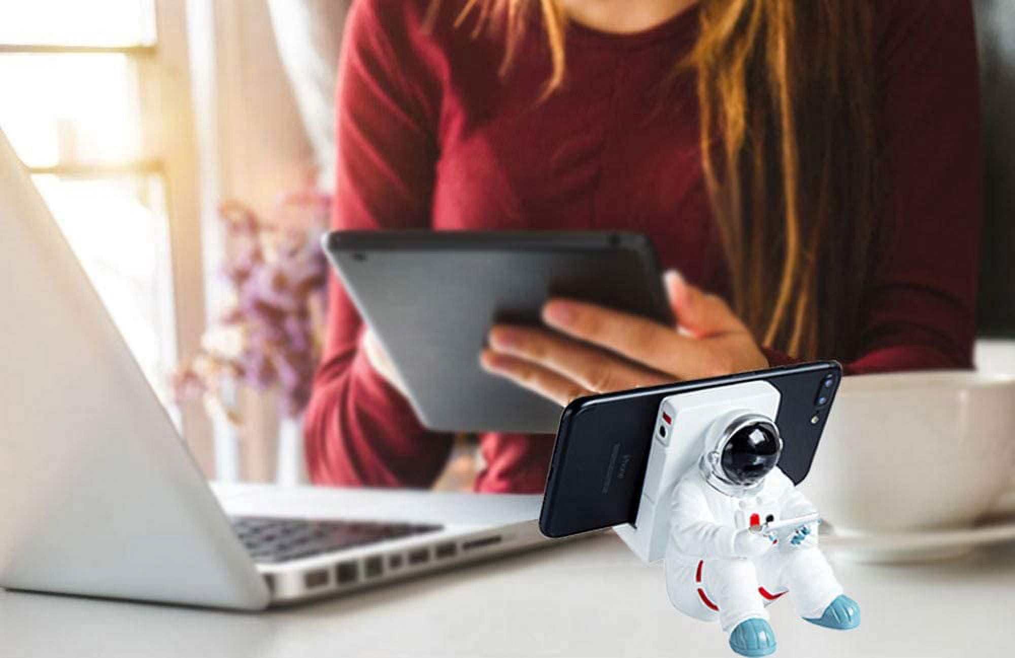 Phone Holder for Desk, Creative Astronaut Cell Phone Stand Tablets Phone Holder Phone Supporter for iPhone, Ipad, Samsung Phone (A)