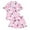 AB239 Pink, variant on Tisuna Children'S Short Sleeve Halloween Pajamas Set For Girls Ghost Bat Print Collared Tops And Shorts Pjs Set Lightweight Casual Kids Halloween 2 Pieces Sleepwear For Age 4-7 Years