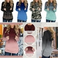thumbnail image 6 of ONLYSHE Womens Camo Hoodies Drawstring Hooded Sweatshirts Long Sleeves Pullover shirts With Pocket, 6 of 7