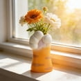 thumbnail image 4 of Cat Paw Resin Vase 5.63x2.76 Inch, Cute Shaped Mini Flower Vase for Living Room, Tabletop Decor for Office Shelf, 4 of 6