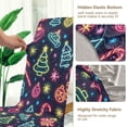 thumbnail image 5 of Yayeee 2 Pack Dining Chair Covers Stretch Parson Chairs Slipcovers Seat Protector, Neon Christmas, 5 of 6