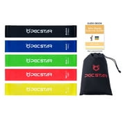 Pec Star Rainbow009 Resistance Bands, Exercise Bands Workout Bands for Stretching Pilates and Home Fitness, 5 Stretch Levels Workout Elastic Band