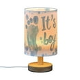thumbnail image 2 of It's A Boy Table Lamp USB Bedside Desk Nightstand Lamp Printed Gifts Small Lamp Wood Base for Bedroom Living Room Kids Room College Dorm, 2 of 7