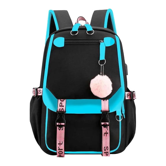 Large Capacity School Bookbag with USB Charge Port, 21L Backpack for Daily Use