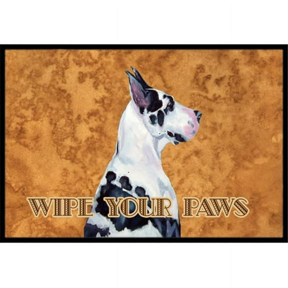 Carolines Treasures  18 X 27 In. Harlequin Great Dane Wipe Your Paws Indoor Or Outdoor Mat