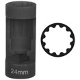 thumbnail image 1 of 24 mm Suspension Strut Socket Tool, 12-Point 1/2 Inches Drive Strut Nut Remover Compatible with Porsche Macan, Steel Socket for Easy Shock Absorber Removal, Automotive Repair Tool, 1 of 5