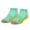 Fashion Venice Beach, variant on Odd Sox – Basix Neon Yellow Green Blue Orange Ankle Socks – Medium Unisex Size – Cushioned Cotton