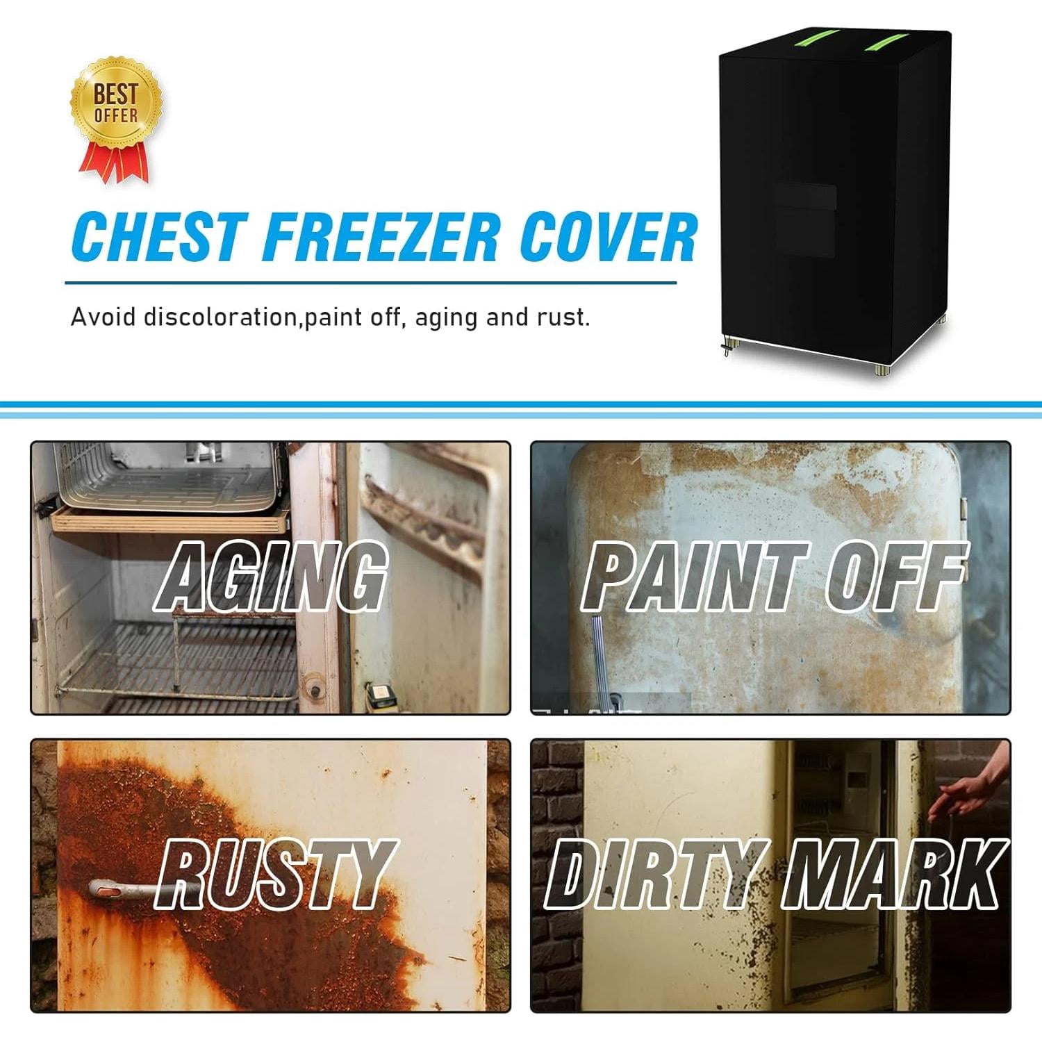 Mini Chest Freezer Cover, Outdoor Deep Freezer Cover Freezer Protector for 3.5 C