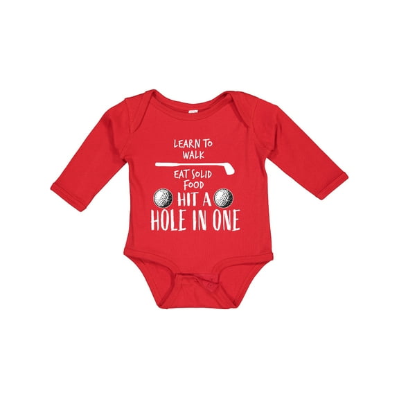 Inktastic Golf To-Do List- future golfer Boys or Girls Long Sleeve Baby Bodysuit