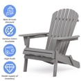 thumbnail image 3 of UHOMEPRO Folding Adirondack Chair Set of 4, Outdoor Weather Resistant Patio Lawn Chair, Wooden Fire Pit Chair for Outside Deck Garden Backyard Balcony, Patio Furniture Set Lounge Chairs, Gray A, 3 of 8