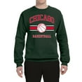 thumbnail image 2 of Wild Bobby City of Chicago CHI Basketball Fantasy Fan Sports Unisex Crewneck Sweatshirt, Forest Green, Medium, 2 of 5