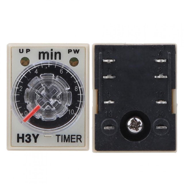 Khall Timer Relay, Time Relay H3Y-2 8-pin Household Appliances With High Accuracy Electrical Supply 0-10 Minutes For Interchangeable Parts