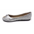 thumbnail image 3 of Victoria K Women's Soft Quilted Textured With Bow Tie Ballerina Flats, 3 of 5