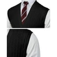 thumbnail image 5 of H2H Mens Casual Slim Fit Knit Sweater Vest V-Neck Button-Down Vest Twisted Patterned (CMOV056), 5 of 6