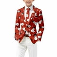 thumbnail image 4 of Christmas blazer B'oys Print Jacket Festive Holiday For K'ids Formal Party Wear Ch'ildrens Elegant Outerwear Coat With Themed Design, 4 of 5