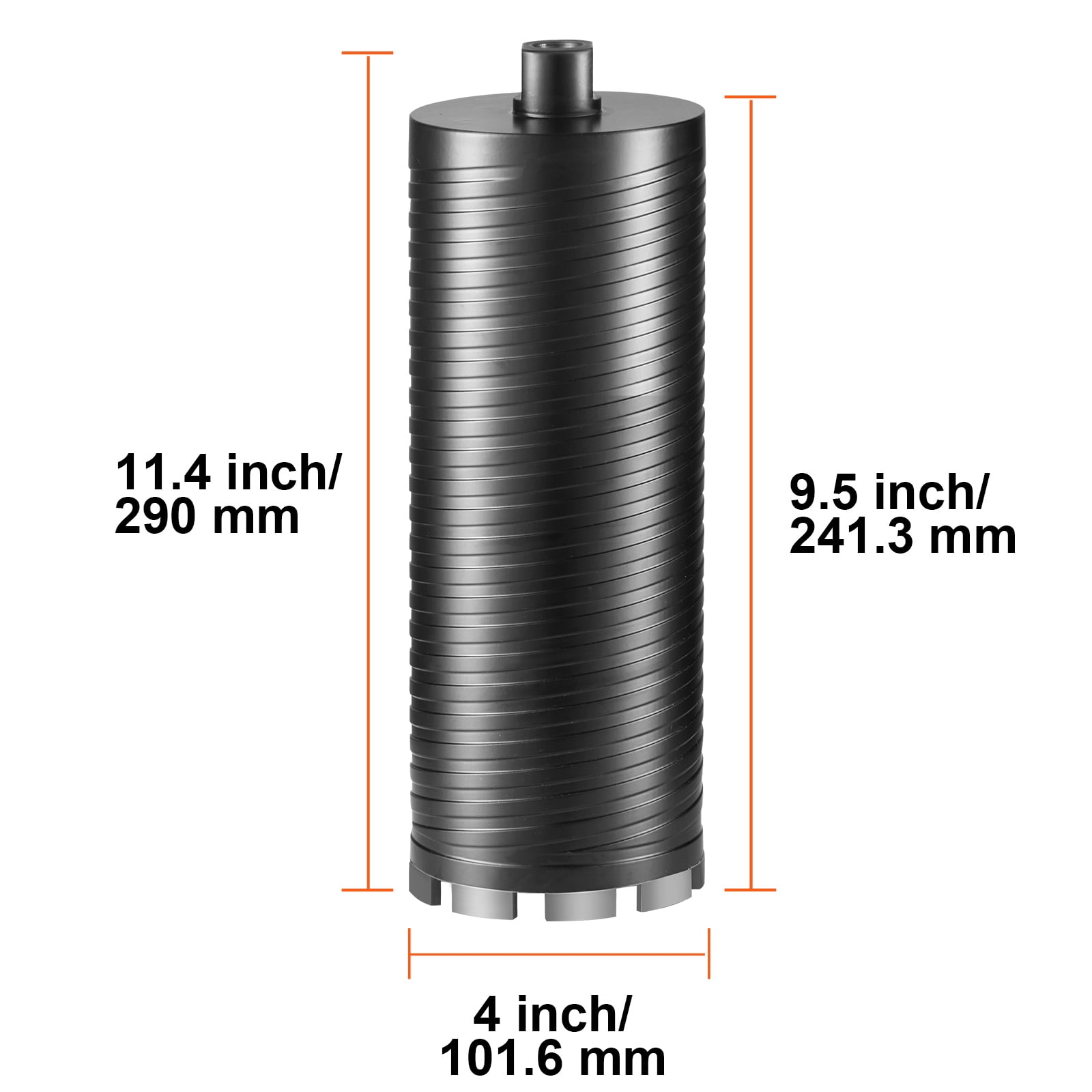 KFFKFF 4" Wet/Dry Diamond Core Bit Core Drill Bit for Brick Block with Pilot Bit