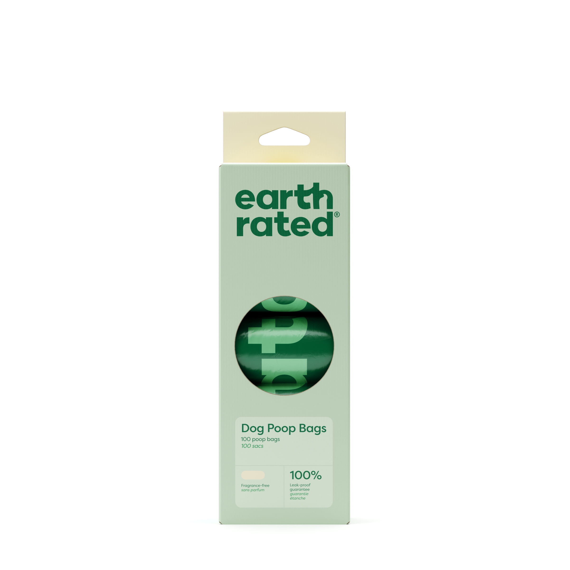 Earth Rated Leak-Proof Dog Poop Bags, Unscented, 100 Count