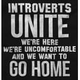thumbnail image 2 of Introverts Unite Here Uncomfortable Men's Graphic T Shirt Tees Brisco Brands S, 2 of 4