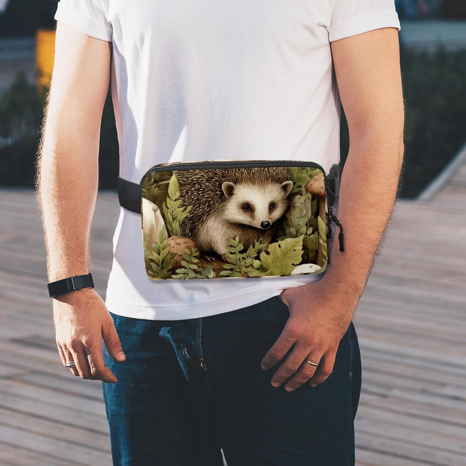 Hedgehog Lightweight Adjustable Fanny Pack with Extension Strap - Unisex Waist Bag