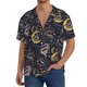 thumbnail image 1 of Balery Snake Sleep Camisa Casual de Manga Corta con Botones para Hombre, Texturizada, Estilo Cubano, para Playa, Verano-X-Large, 1 of 5
