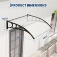 thumbnail image 2 of QinaQin Auvent Extérieur en Polycarbonate Résistant aux Intempéries, Blanc, 2 of 7