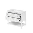 thumbnail image 7 of 36" Bathroom Vanity with Undermount Ceramic Sink, Solid Wood & MDF Cabinet, 4 Drawers & Adjustable Shelf, White Freestanding Vanity Set, 7 of 7