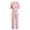 Pink, variant on Alzheimer Patient Nursing Clothing Women Short Sleeve Anti-strip Jumpsuit with Back Zipper for Care Light Green S