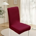 thumbnail image 4 of HongHeng Jacquard Chair Covers for Dining Room 1 Pack, Waffle Pattern Stretch Dining Chair Cover, Washable Spandex Kitchen Parsons Chair Slipcovers, Chair Covers for Home or Party, 4 of 5