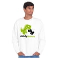 thumbnail image 5 of Fathers Daddysaurus Trex Dinosaur Dad Men's Crewneck Sweatshirt Brisco Brands S, 5 of 5