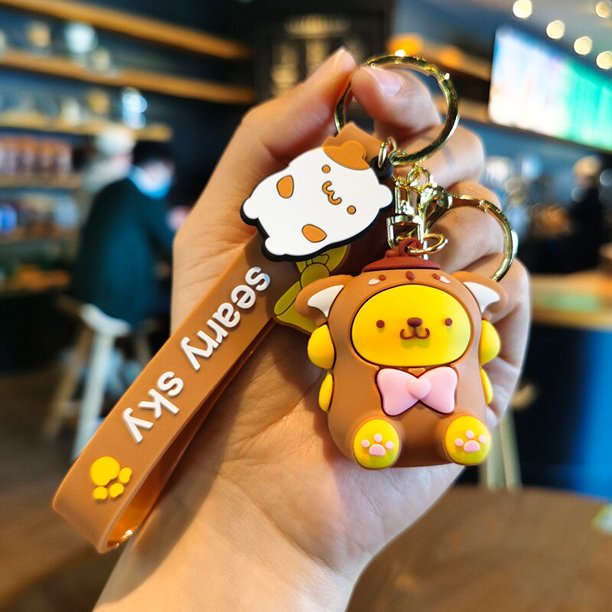 Llavero Kawaii Sanrio de dibujos animados, colgante de Hello Kitty, Cinnamoroll, Bolsa Escolar, decoración, regalos para amigos YAOSANBAO BAO unisex