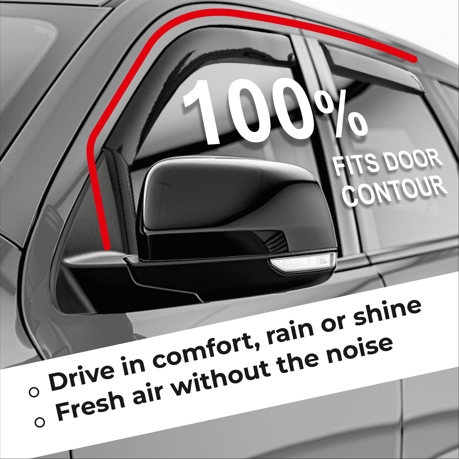 GrandWheel Co Window Deflectors Smoke Tinted In-Channel Side Window Vent Visor Deflectors Rain Guards Compatible with Honda CR-V (CRV) 2023-2026 - 4pcs. GW0816