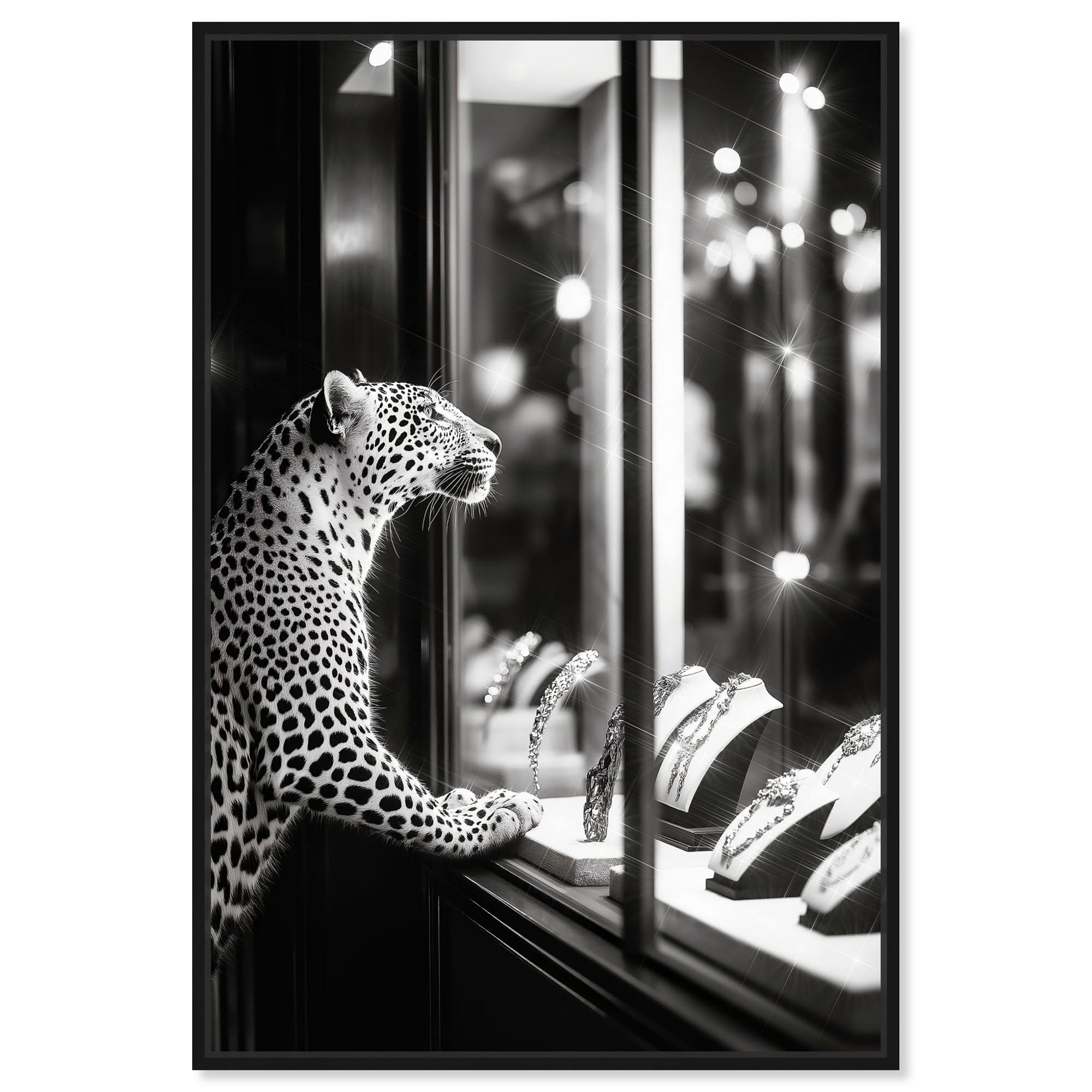 Hunter's Eye Canvas Fashion and Glam Art by Art Remedy, Black Frame, 10 x 15
