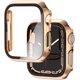 thumbnail image 1 of [2-Pack] Hard Case Compatible With Apple Watch Series 6/5/4/SE, 44mm Case With Screen Protector, Thin Hard Cover Bumper Tempered Glass Full Coverage Protective For iWatch Girl Women, Rose Gold, 1 of 5