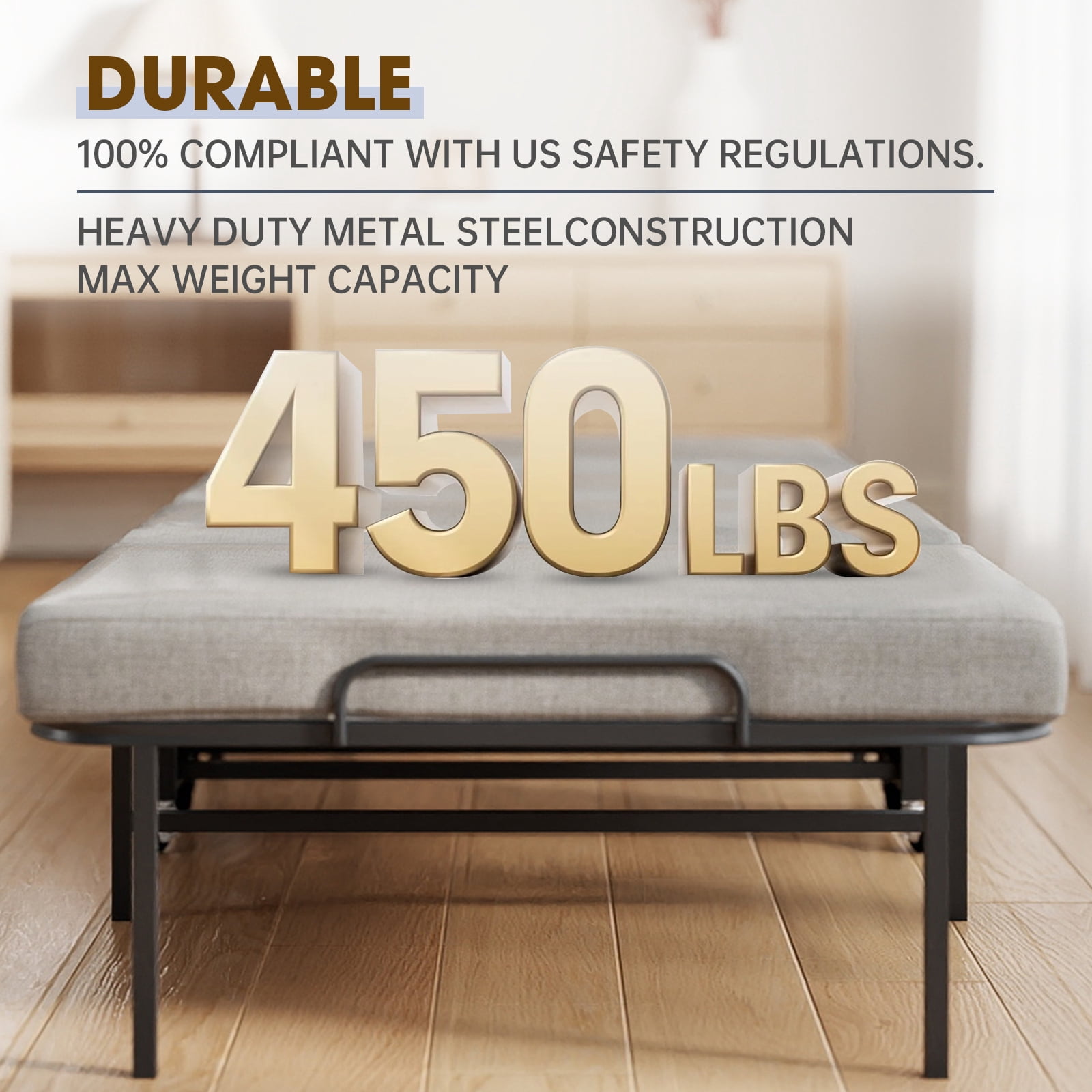 DRNANLIT Folding Bed with 6cm Thick Mattress, 75" x 38" Folded Bed, Twin Bed for Adults, Portable Roll Away Guest Beds
