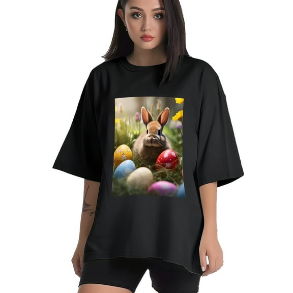 Plus Size Shirt for Women Black Tops for Women Short Sleeves Shirt for Women Easter T Shirt Crewneck Shirt for Women XS
