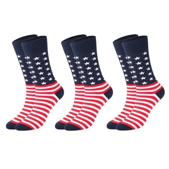 JSEMOY  American Flag Socks For Men Or Women 4th July Middle Socks Star And Stripe Patriotic Freedom Day Gifts