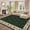green, variant on 2x6FT Vintage Distressed Floral Border Area Rug, Large Foldable Low Pile Carpet, Non Slip Non Shedding Washable Floor Mat for Home Office - Red