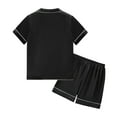 thumbnail image 3 of URMAGIC 4-14T Little Big Child Girl Boy Silk Satin Pajamas Short Sleeve 2PCS Sleepwear, 3 of 7