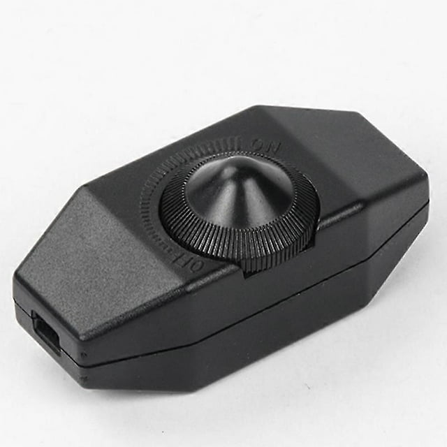 6pcs 1-60W Dimmable LED Dimmer (Rotary Dimmer) LED Dimmable, On/Off, 220-230V, CE Inline Switch, Black