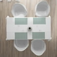 thumbnail image 3 of Ambesonne Ivory and Blue Place Mats Set of 4, Retro Stripes Roses, Standard Size, Ivory Blue Green, 3 of 4