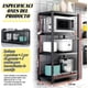 thumbnail image 2 of de Cocina Metálico 4 Niveles 4 Ruedas - Carrito Organizador de Metalico Multiuso, Estantería Acero Regulable, Ganchos Incluidos, Antideslizantes, para Oficina, Baño (4 Capas, Negro), 2 of 8