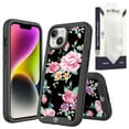 thumbnail image 4 of Designed for Apple iPhone 15 Pro Exotic Design Fashion Hybrid Dual Layer Rugged Bumper Frame Hybrid Shockproof Rubber TPU Defender Phone Case Cover [Romantic Roses Floral], 4 of 4