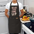 thumbnail image 4 of 2 Pack Adjustable Bib Apron with 2 Pockets - Colorful " NEVER EVER GAME UP " Design with Christmas Lights - Perfect for Cooking Baking and for Men and Women, 4 of 6