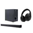 thumbnail image 1 of Combo Barra de Sonido STF Blade Max 2.1 60W con Subwoofer Inalámbrico + Audífonos On Ear Lusso Bluetooth Billboard 52H, 1 of 8