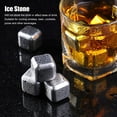 thumbnail image 2 of Reusable Whiskey Stones, Stainless Steel Ice Cube Cooling Whisky Rocks Metal Chilling Stones Drink Wine Cooler with Ice Tongs for Whiskey, Wine, Beverage Juice or Soda(S), 2 of 5