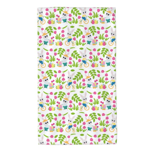 Fotbe Happy Easter Toalla Premium con Patrón, Toalla de Microfibra de Secado Rápido, Ligera y Altamente Absorbente (27.5x16in), Ideal para Uso Diario