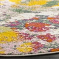 thumbnail image 3 of SAFAVIEH Watercolor Isabella Abstract Colorful Area Rug, Light Green/Rose, 6'7" Round, 3 of 7